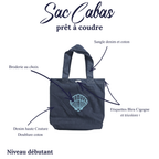 Sac Cabas — Kit prêt-à-coudre brodé