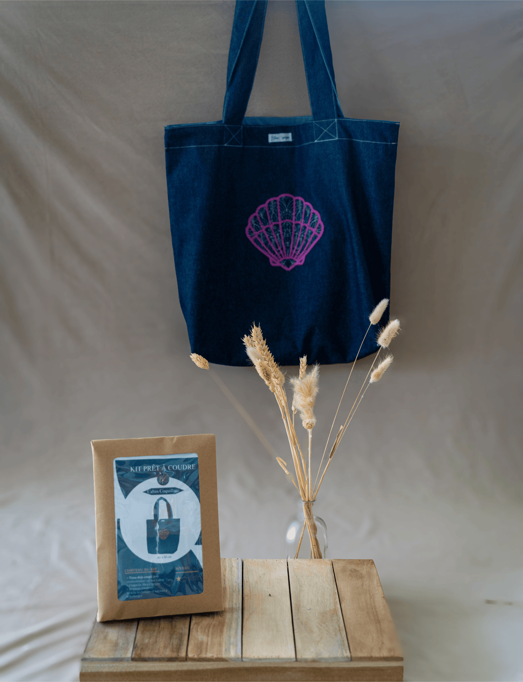 Sac Cabas — Kit prêt-à-coudre brodé