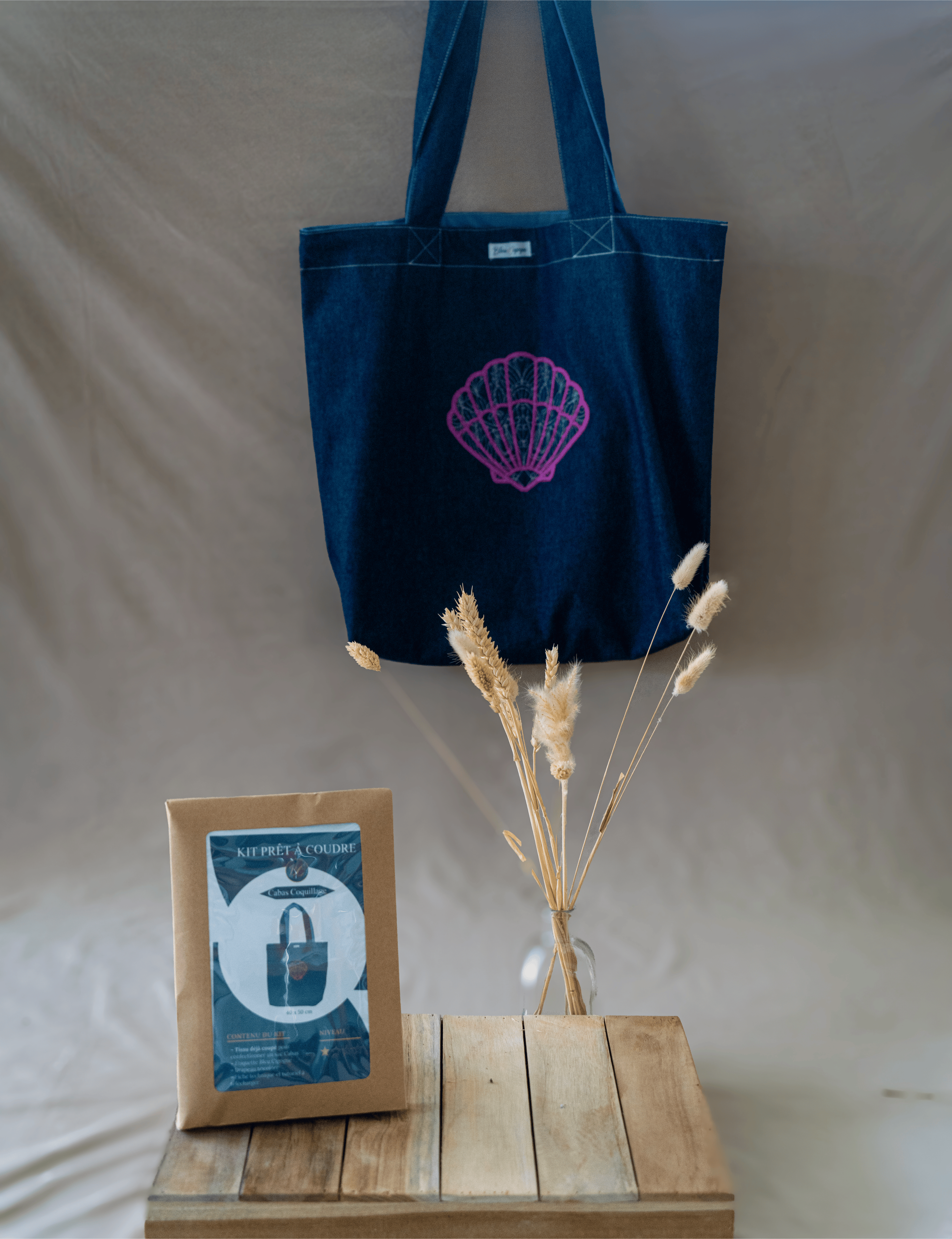 Sac Cabas — Kit prêt-à-coudre brodé